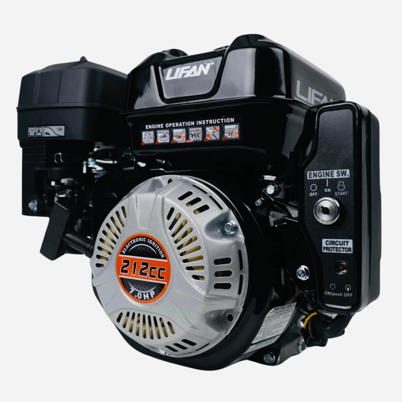 ふな Lifan 7HP Gasoline Engine with Electric Start
