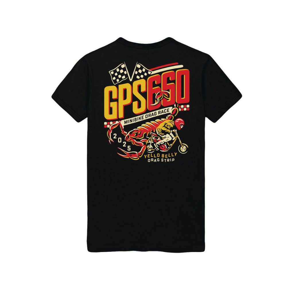 GPS660 Minibike Drag Race 2025 Event Shirt (GPS660SHIRT25) Back