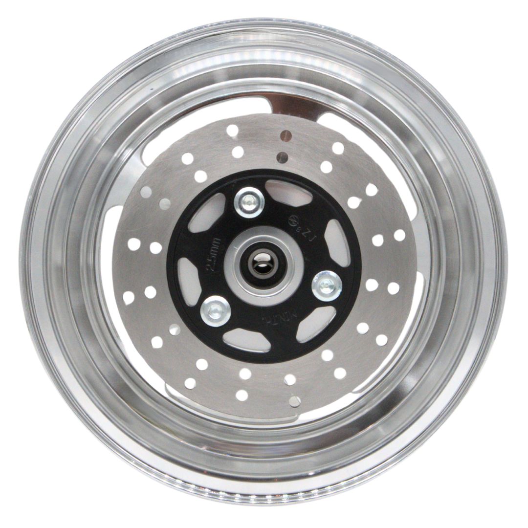 10" GPS Machined Aluminum Front Wheel For Fat Tire Minibikes, 155MM Brake Disc (GPSFTFRONT155)