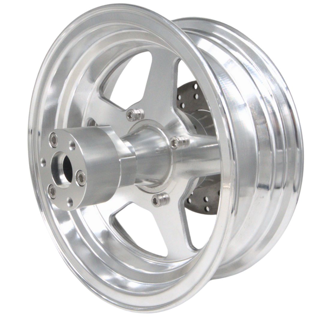 10" GPS Machined Aluminum Front Wheel For Fat Tire Minibikes, 155MM Brake Disc (GPSFTFRONT155)