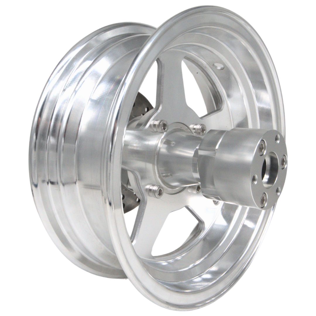 10" GPS Machined Aluminum Front Wheel For Fat Tire Minibikes, 155MM Brake Disc (GPSFTFRONT155)