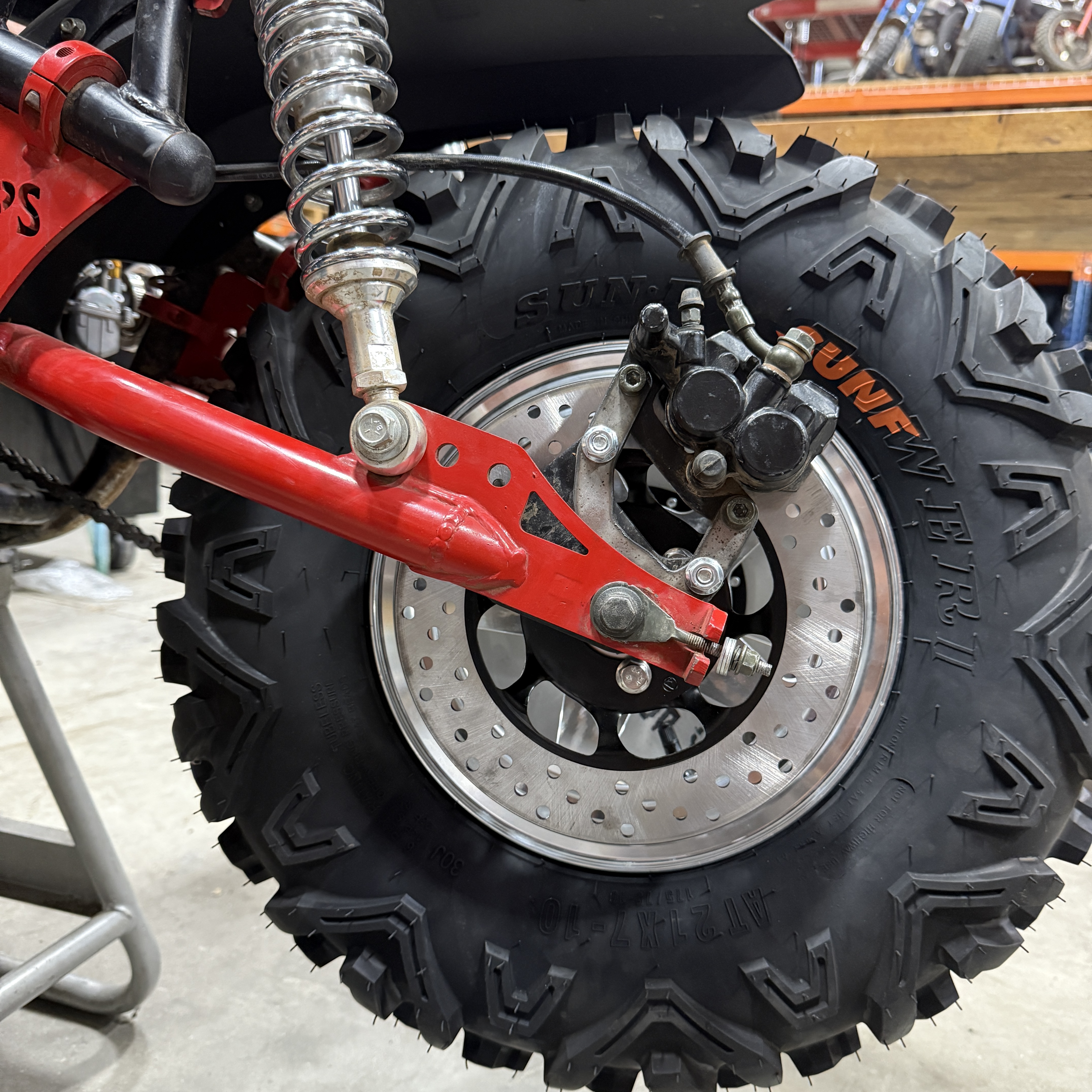 Brake Adapter, Big Wheel Mega Moto 212 (MM212BWBA) on a Megalodon Mini Bike