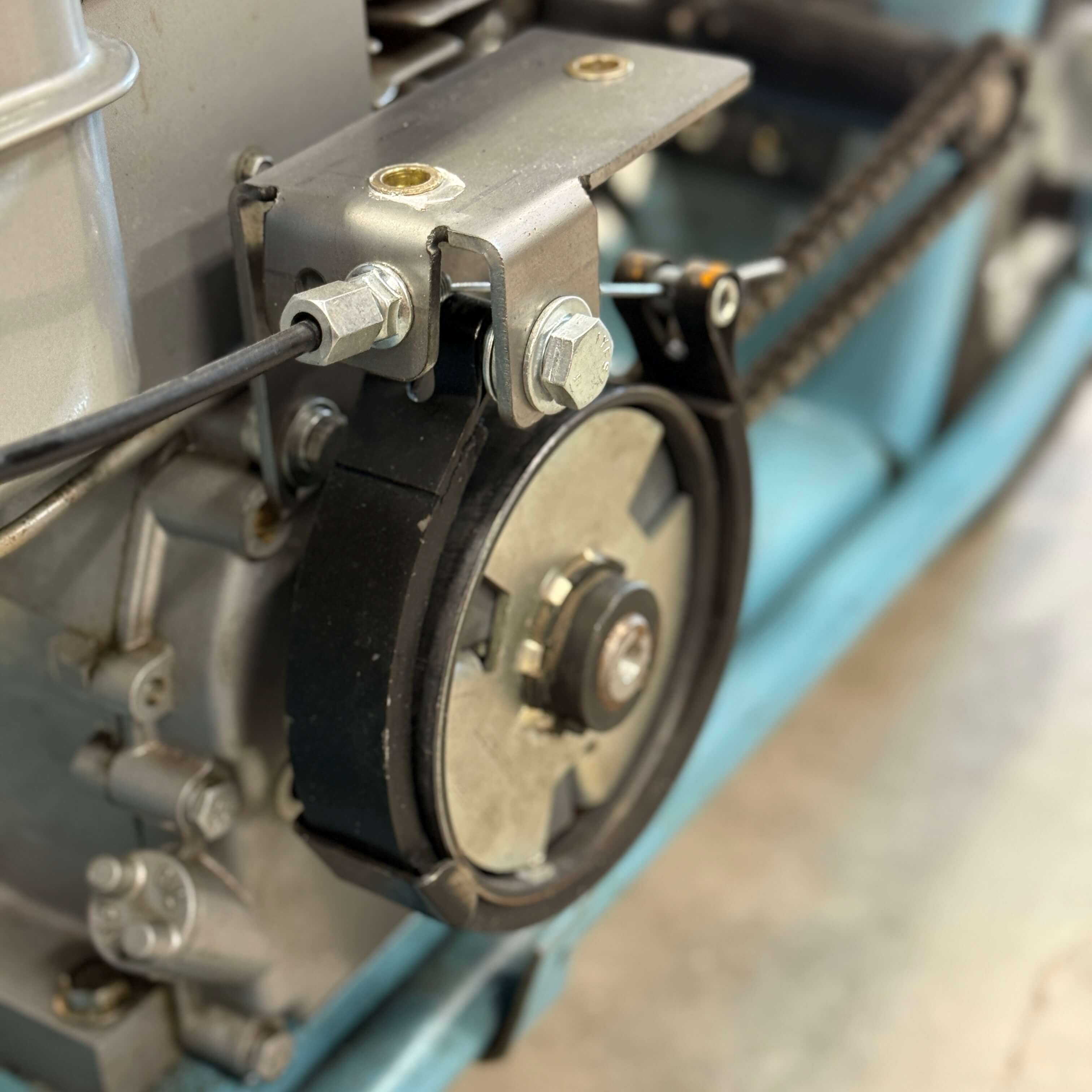 Band Brake Kit for Centrifugal Clutch on a Vintage Mini Bike