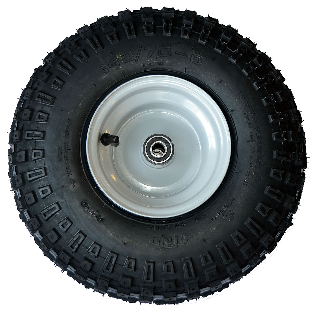 145x70-6 Floater Wheel Assembly Complete with 5/8" sealed bearings (Knobby) (KD1456FLA)