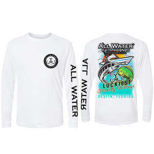 All Water Fishing PG Tee Front Back White All Water Fishing PG Tee Front Back White