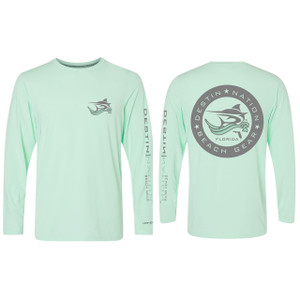 Destin Nation Beach Gear Tee Front and Back Mint Destin Nation Beach Gear Tee Front and Back Mint