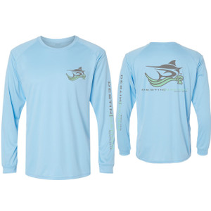 Destin Nation Beach Gear Tee Front and Back Blue Mist Destin Nation Beach Gear Tee Front and Back Blue Mist