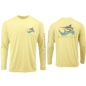 Destin Nation Beach Gear Tee Front and Back Pale Yellow Destin Nation Beach Gear Tee Front and Back Pale Yellow