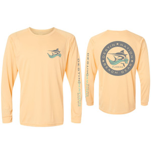 Destin Nation Beach Gear Tee Front and Back Peach Destin Nation Beach Gear Tee Front and Back Peach