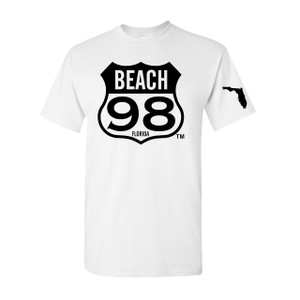 Ninety Eight Beach Tee White Tee Front Ninety Eight Beach Tee White Tee Front