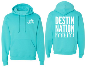 Destin Nation Beach Gear Scuba Blue Crewneck Sweatshirt Front Back Destin Nation Beach Gear Scuba Blue Crewneck Sweatshirt Front Back