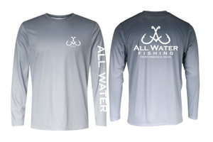 All Water Fishing PG Tee Front Back Charcoal/Light Silver/White