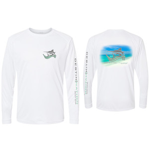 Destin Nation Beach Gear Tee Front and Back White Destin Nation Beach Gear Tee Front and Back White