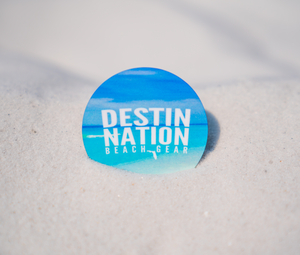 Destin Nation Beach EC Text Logo Circle Magnet Destin Nation Beach EC Text Logo Circle Magnet
