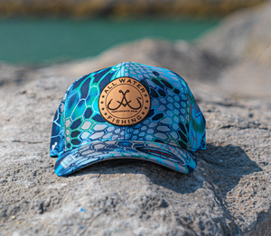 All Water Fishing Leather Logo Kryptek Pontus Water Repellent Flexfit Cap All Water Fishing Leather Logo Kryptek Pontus Water Repellent Flexfit Cap