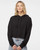 Lightweight Cropped Cotton Blend Hooded Sweatshirt