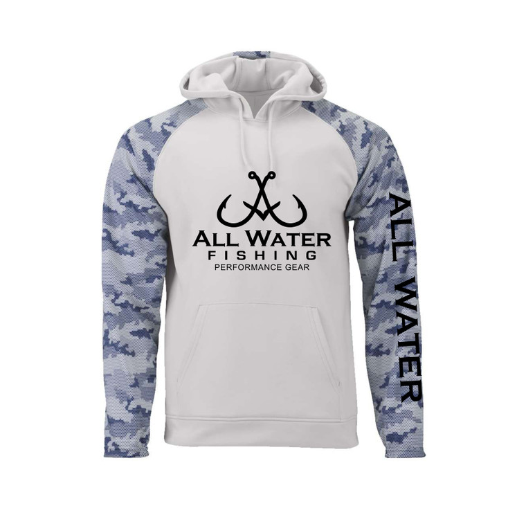 All Water Fishing PG Hooded Sweatshirt Aluminum-Navy