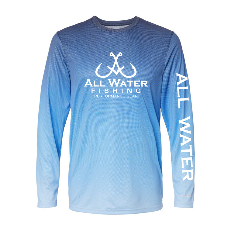 All Water Fishing PG Tee Navy/Blue Mist/White