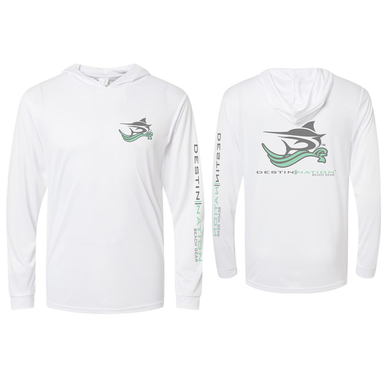 Destin Nation Tee Front and Back White