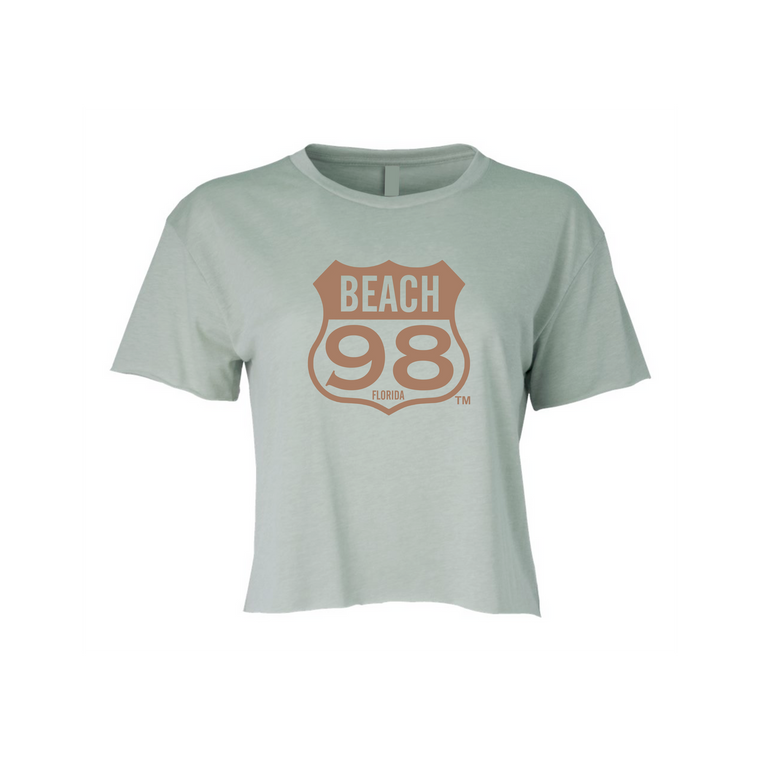 Ninety Eight Beach Tee Stonewash Green