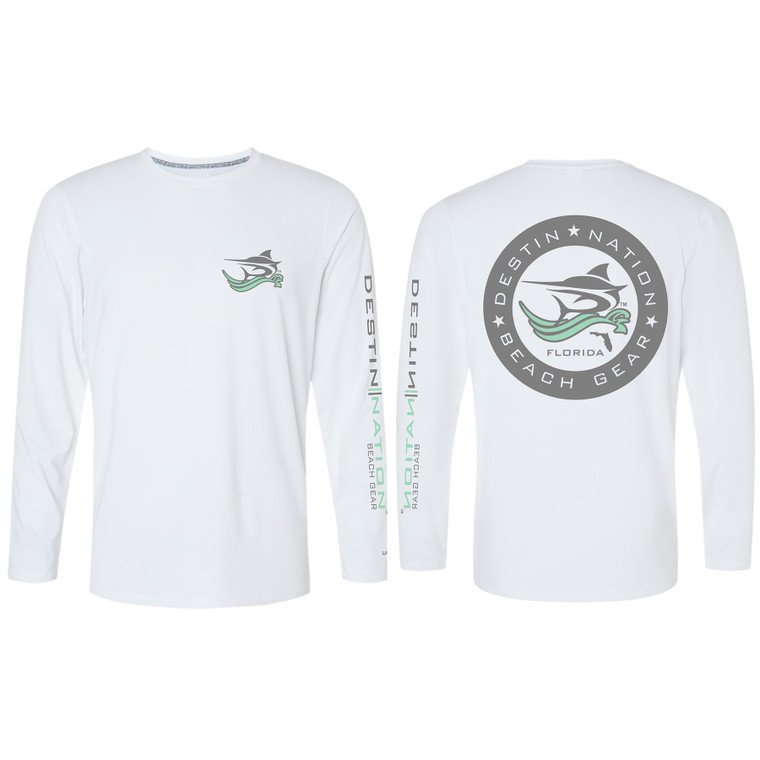 Destin Nation Beach Gear Tee Front and Back White