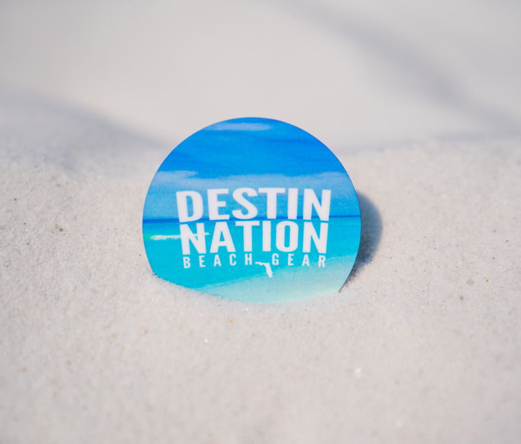 Destin Nation Beach EC Text Logo Circle Magnet