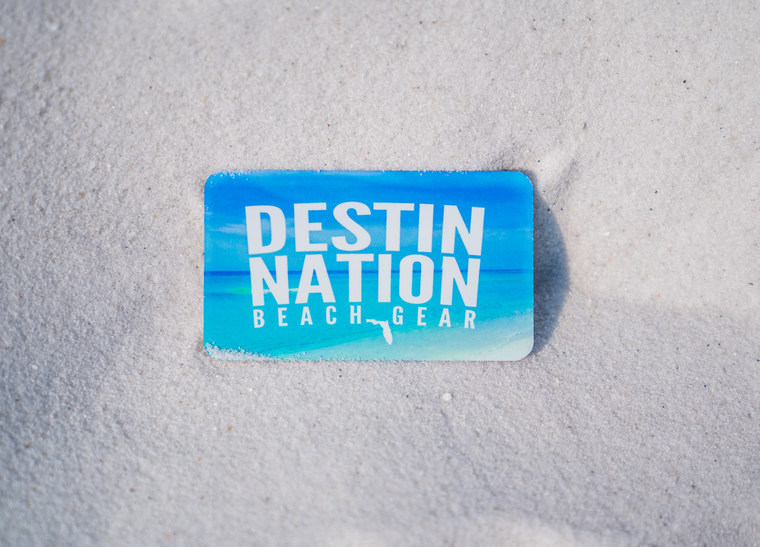 Destin Nation Beach Aluminum Rectangle Fridge Magnet