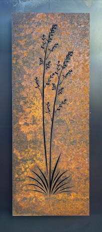 Red Yucca Oxide Metal Art