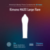 Kimono MAXX condoms Fit and Thin Specifications with Large Flared head shape