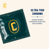 Champ ultra thin lubricated 100% natural latex condom for sensitivity