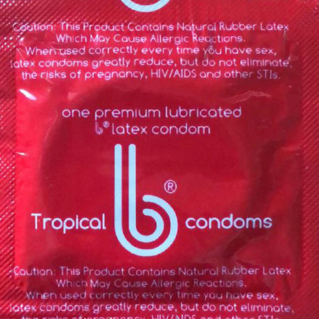 b Condoms Tropical Flavor