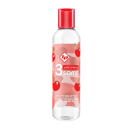 ID 3some 4oz Wild Cherry Bottle Flavored Massage Lube