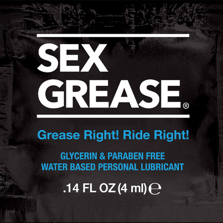 Sex Grease Water Based Lubricant 4 ml Foil, Glycerin & Paraben FREE