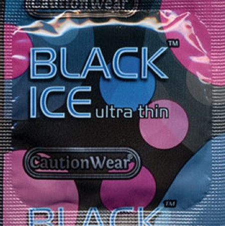 Caution Wear Black Ice Ultra Thin lub. condoms