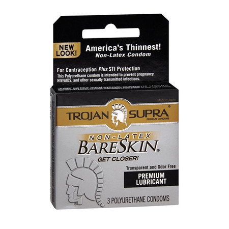 Trojan Supra BareSkin Lubricated Condoms 3ct