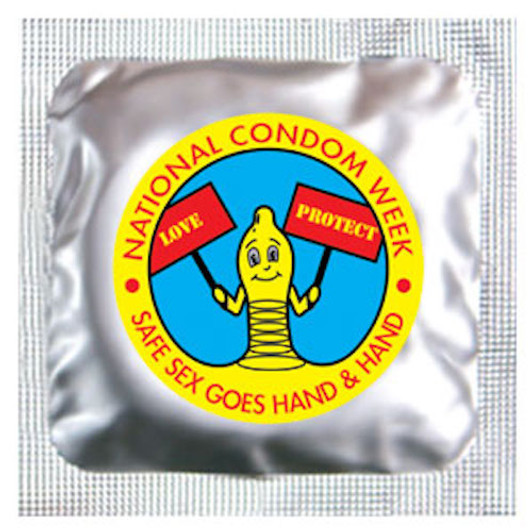 National Condom Week labeled cond. assorted colors (Feb 14)