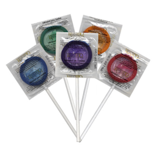 Condom Pleasure POP Assortment Colors No Label (100/box)
