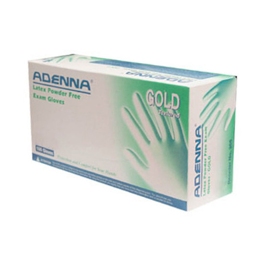 Adeena Gold Gloves #262 GOLD Latex Powder Free w/textured Small
