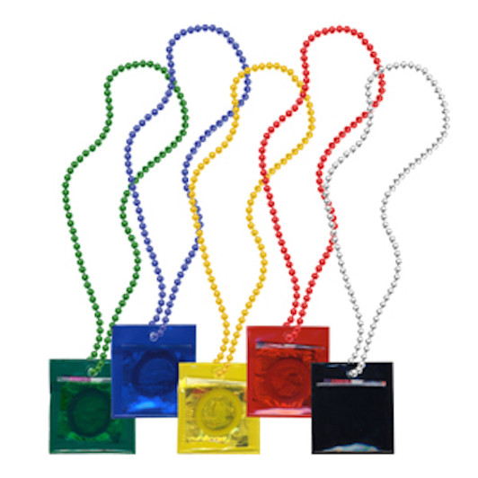 Carnival Condom Beads Unlabeled Assorted Colors