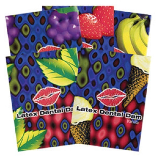 Latex Dental Dams Mixed Assorted Flavors Latex Dental Dams Mixed Assorted Flavors