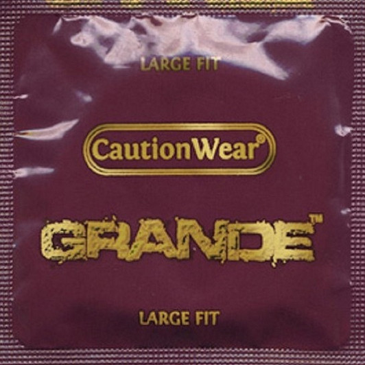 Caution Wear Grande Large lubricated condoms