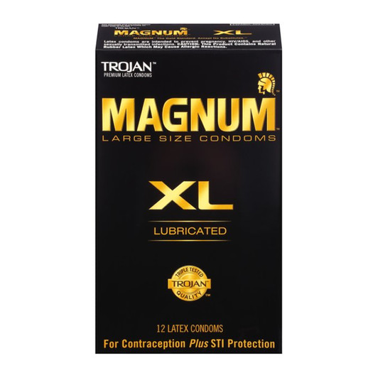 Trojan Magnum XL lubricated condoms 12ct