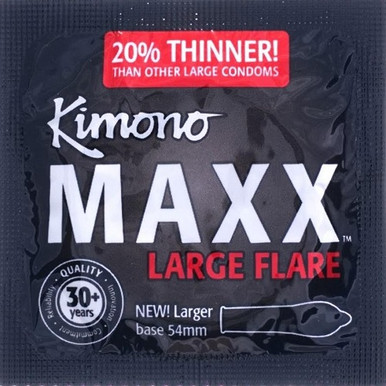 Kimono MAXX Large Flared Lubricated Condoms (#3013)