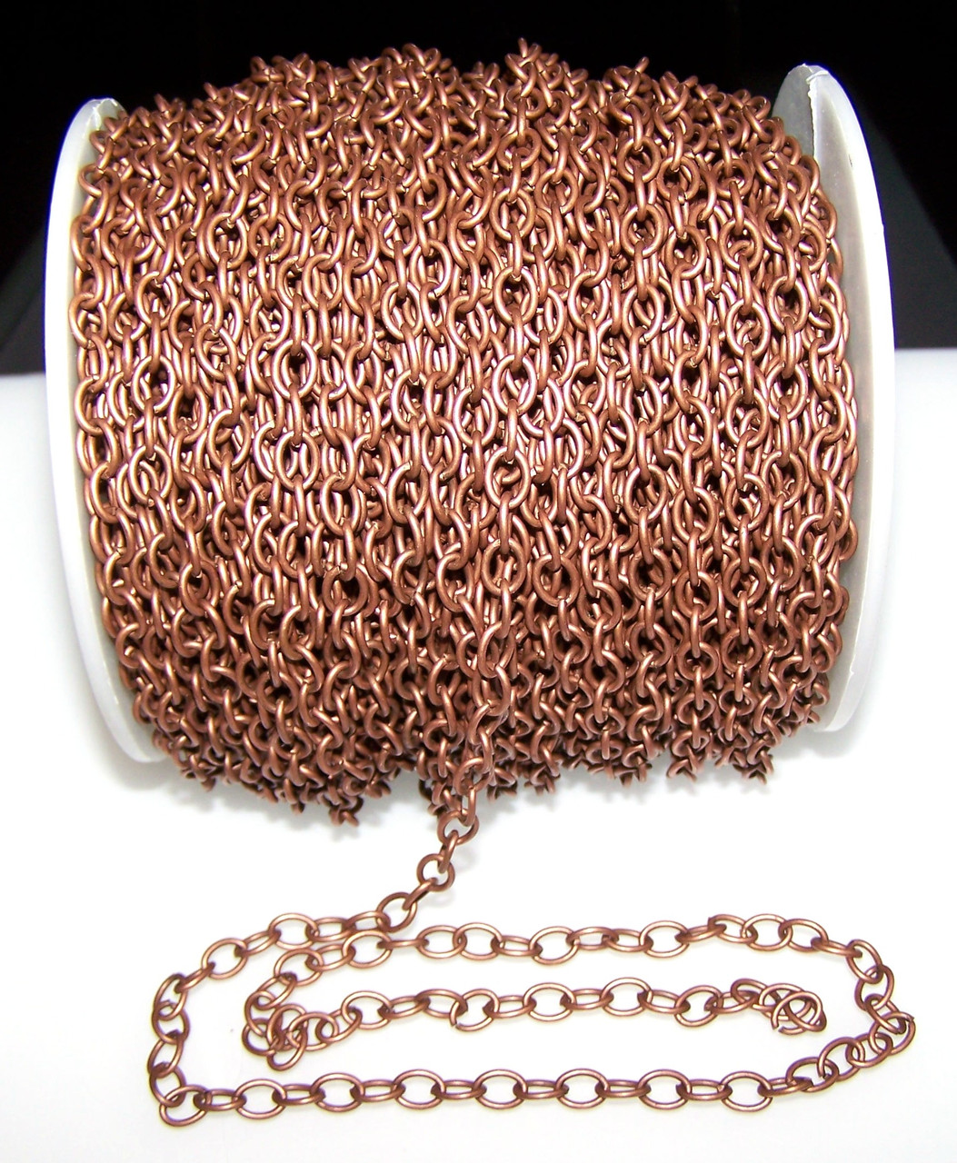 8 Ft (2.5 meters) of Antique Copper Cable Chain 7x5.5mm