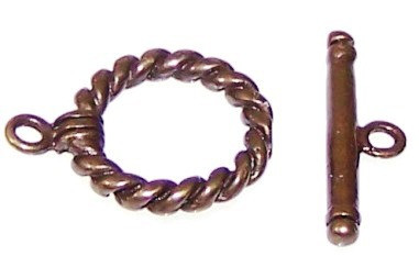 10 Antique Bronze 15mm Thick Rope Toggle Clasps