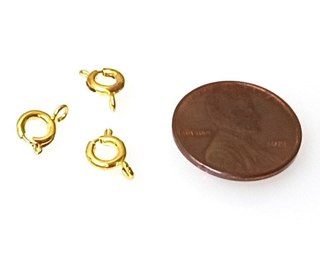 Spring Jump Rings 50 - GP Spring Ring Clasps w/ 5mm Jump Rings