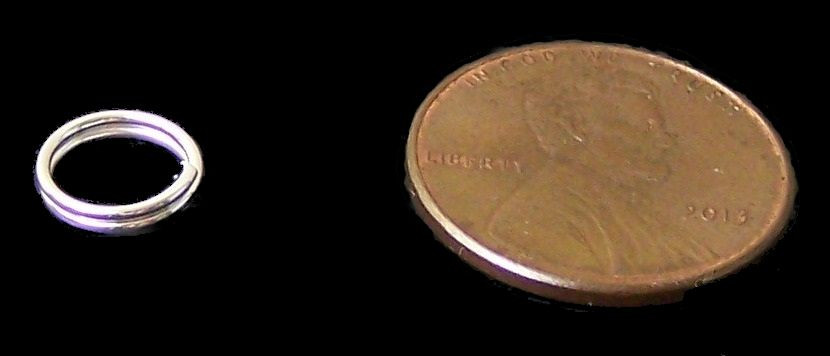 100 Antique Silver-Plated 8mm Split Rings