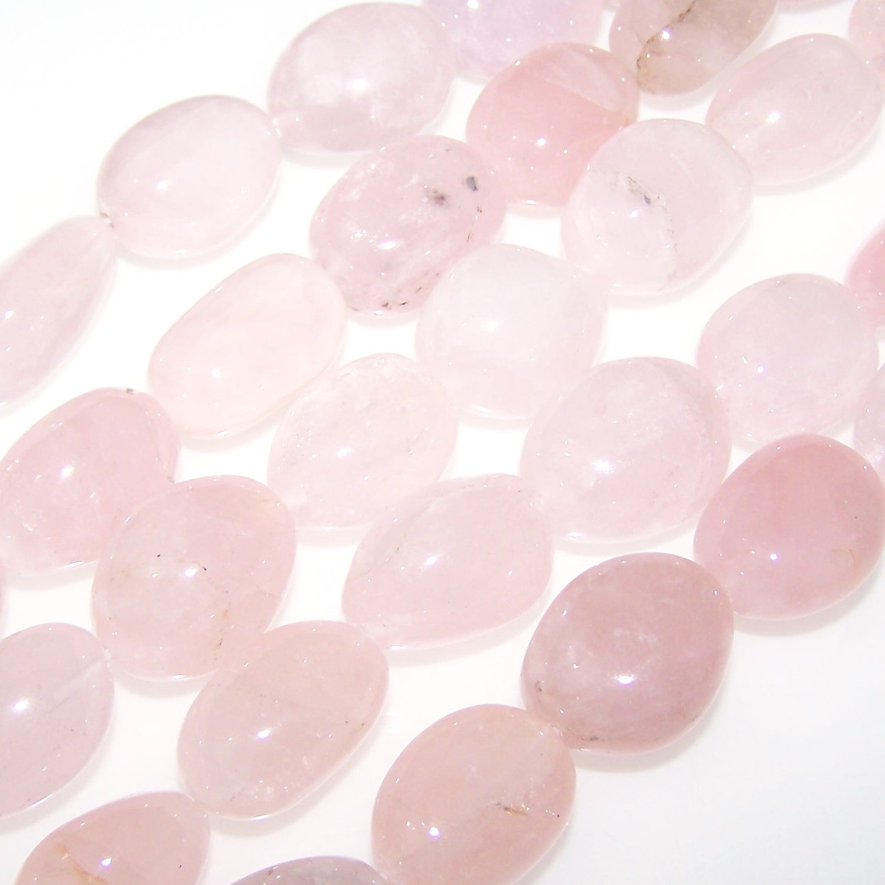 1 Strand of Semiprecious Gemstone Large Nugget Beads - Rose