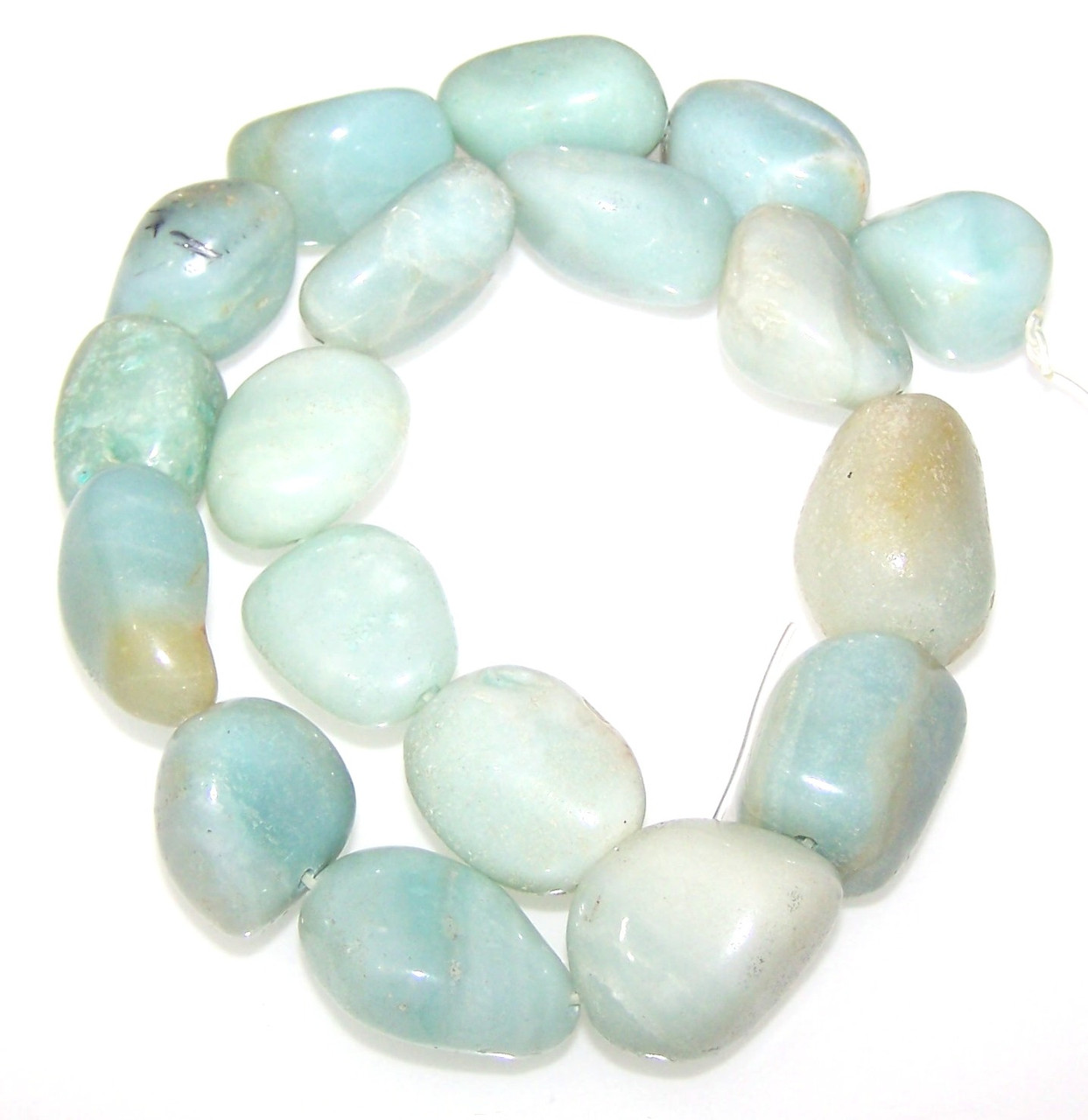 1 Strand of Semiprecious Gemstone Large Nugget Beads - White