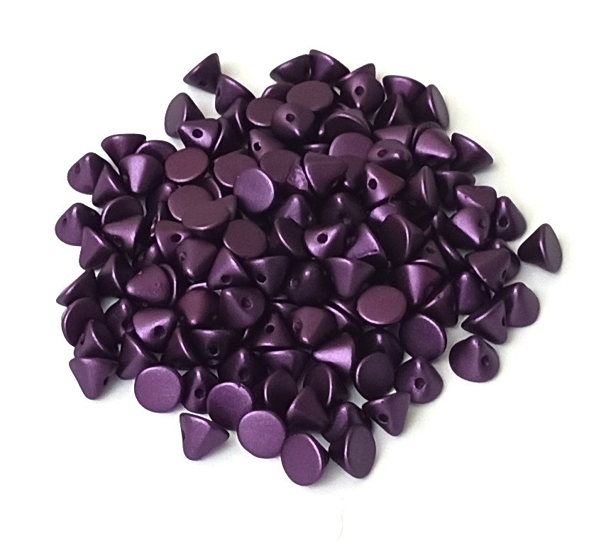 5 Grams of 4mm Czech Glass Button Beads Pastel Bordeaux